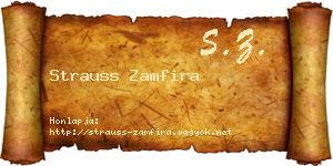 Strauss Zamfira névjegykártya